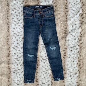 Dark Blue Distressed Jeans